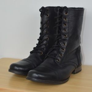 Leather Combat Trooopa Moto Boot| Shi by Journeys